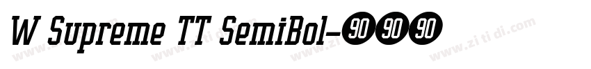 W Supreme TT SemiBol字体转换